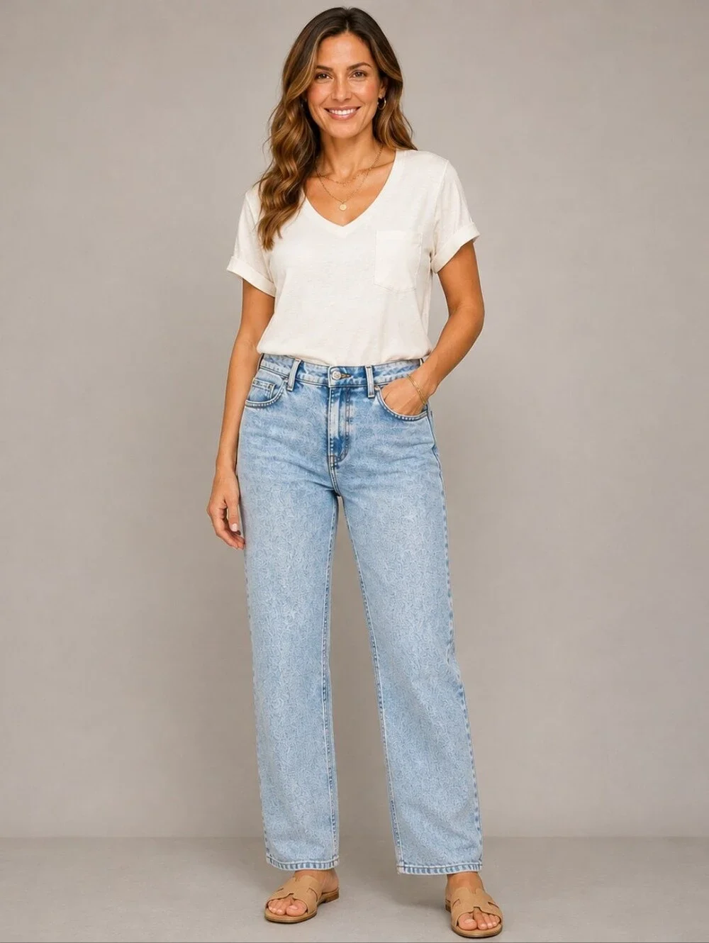 Michael Michael Kors Acid Wash High Rise Jeans Size 12 NWT A-255